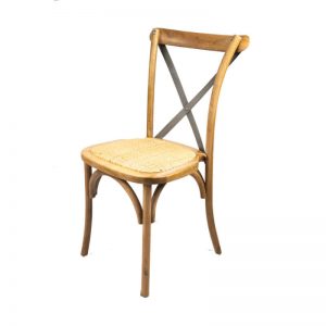 silla comedor madera con respaldo cruz