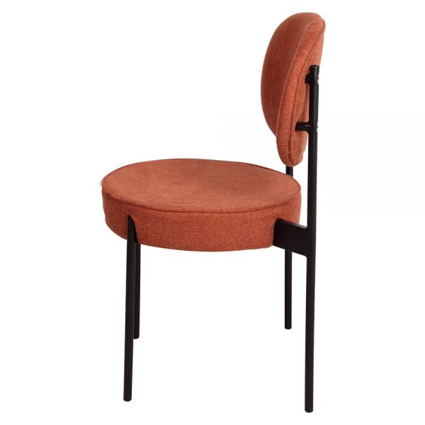 sillas salon tapizadas tela color coral