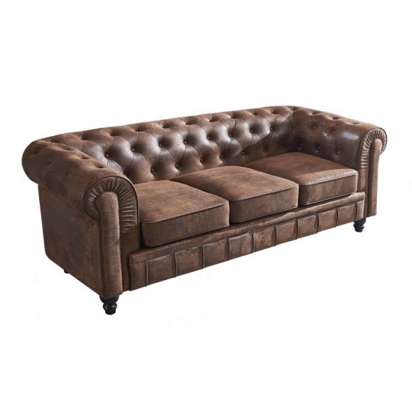 sofa chester tapizado marron