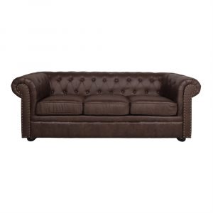 sofa chester 3 plazas marron BRONX