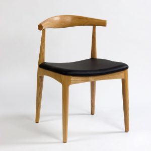 silla madera con asiento cuerdas negras LOBBY