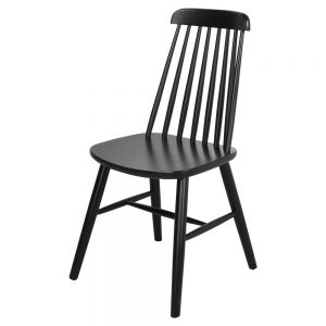 silla madera lacada negro