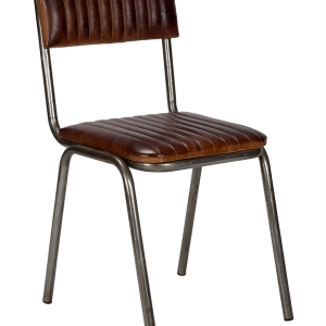 silla industrial tapizada asiento y respaldo cuero