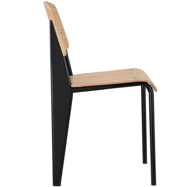 silla nórdica madera patas negras