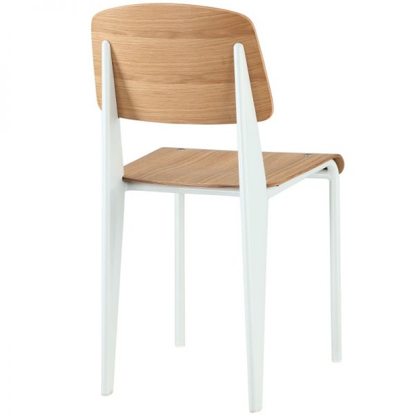 silla comedor metal asiento madera