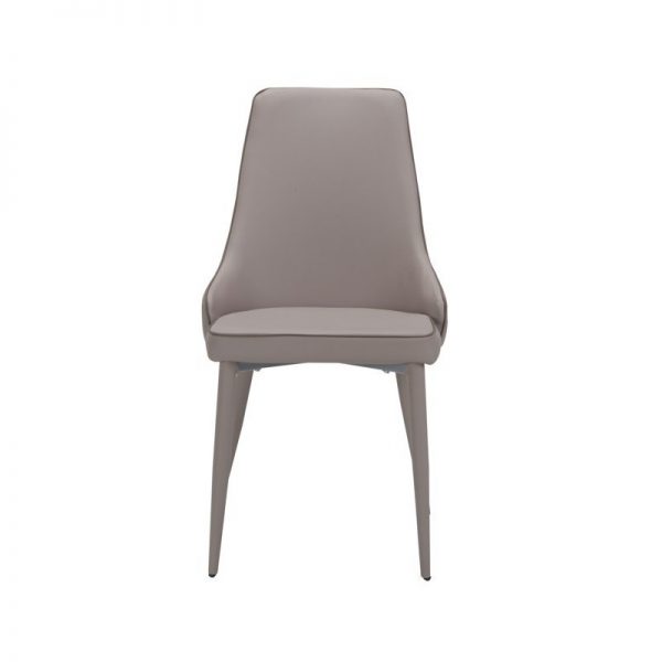 silla salon tapizada gris