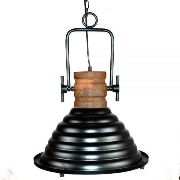 lámpara industrial colgante negra