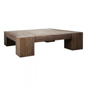 mesa centro rustica en madera maciza