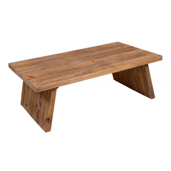 mesa de centro rectangular de madera