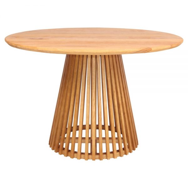 mesa redonda comedor madera estilo nórdico