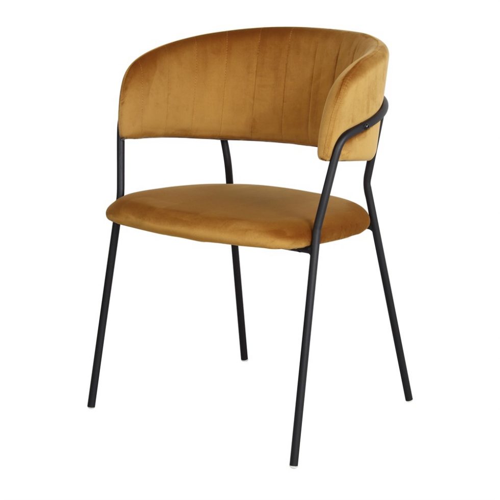 Silla Comedor Tapizada Amarilla LUMMA Desvan Vintage