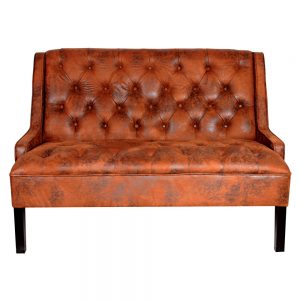 sofá tapizado textil tipo cuero viejo capitone