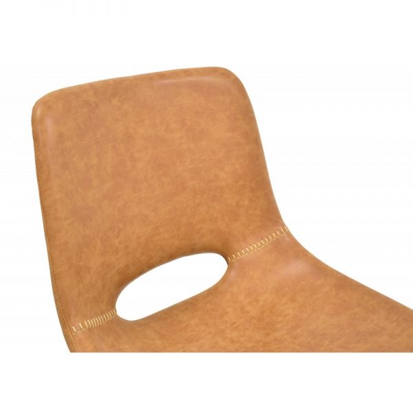 asiento tapizado polipiel marrón caramelo