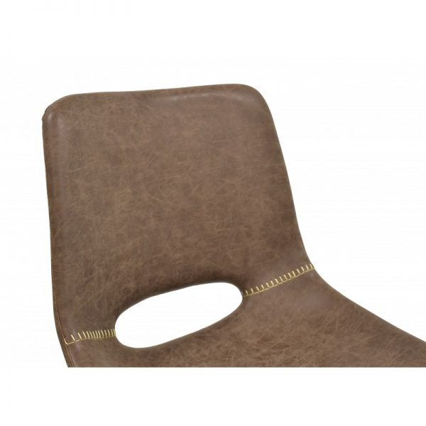 asiento tapizado polipiel marrón