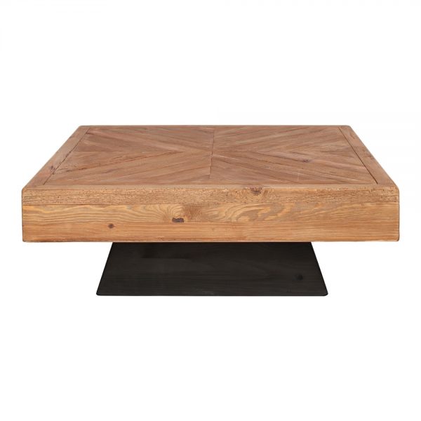 mesa centro cuadrada diseño madera pata negra