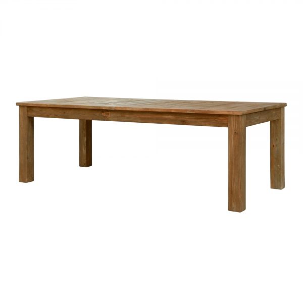 mesa rectangular en madera barnizada