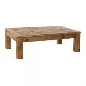 mesa centro rectangular en madera cuatro patas
