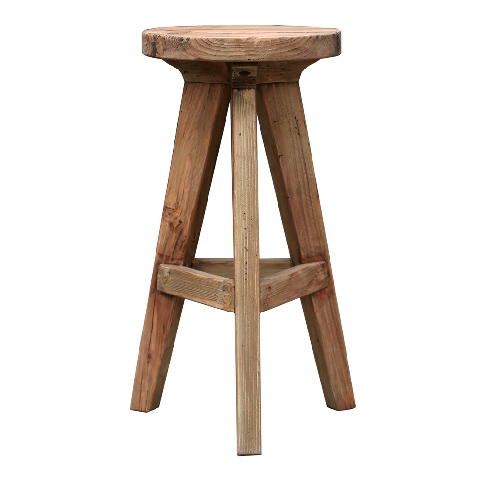Taburete alto, mediano y pequeño provenzal madera pino crudo - MUEBLENCRUDO  - Muebles en Crudo Online