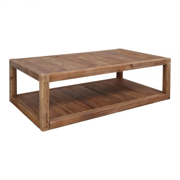 mesa centro madera cuatro patas