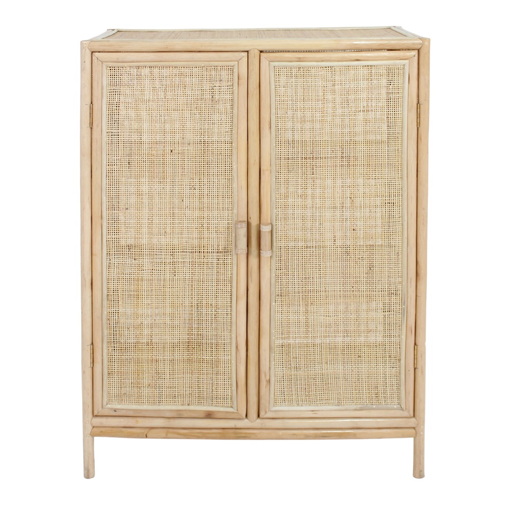 Mueble dos puertas bambu y rejilla TUAREG