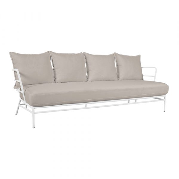 Sofa Tapizado Estructura Acero blanco NORA