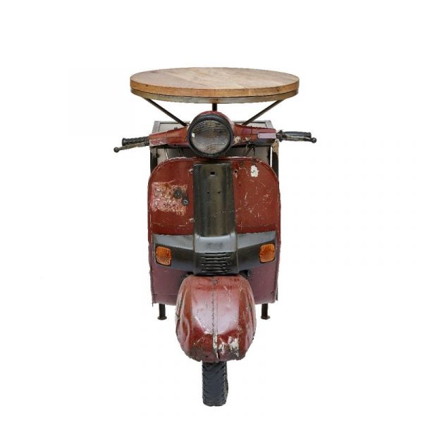 Mesa de Bar Vintage Moto Roja SCRIVA