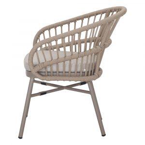 Silla Exterior Cuerda Cojín Beige