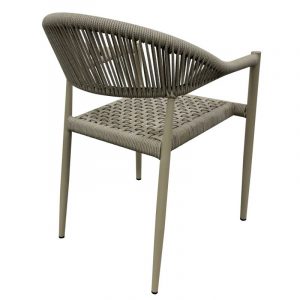 Silla Terraza Aluminio Beige