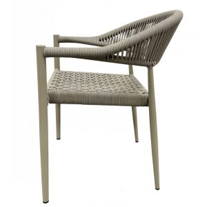 Silla Terraza Asiento Cuerdas Beige