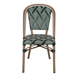 Silla Terraza Bistro Verde Apilable