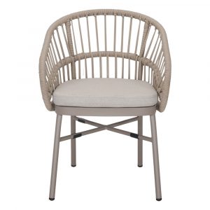Silla Terraza Exterior Cuerda Beige
