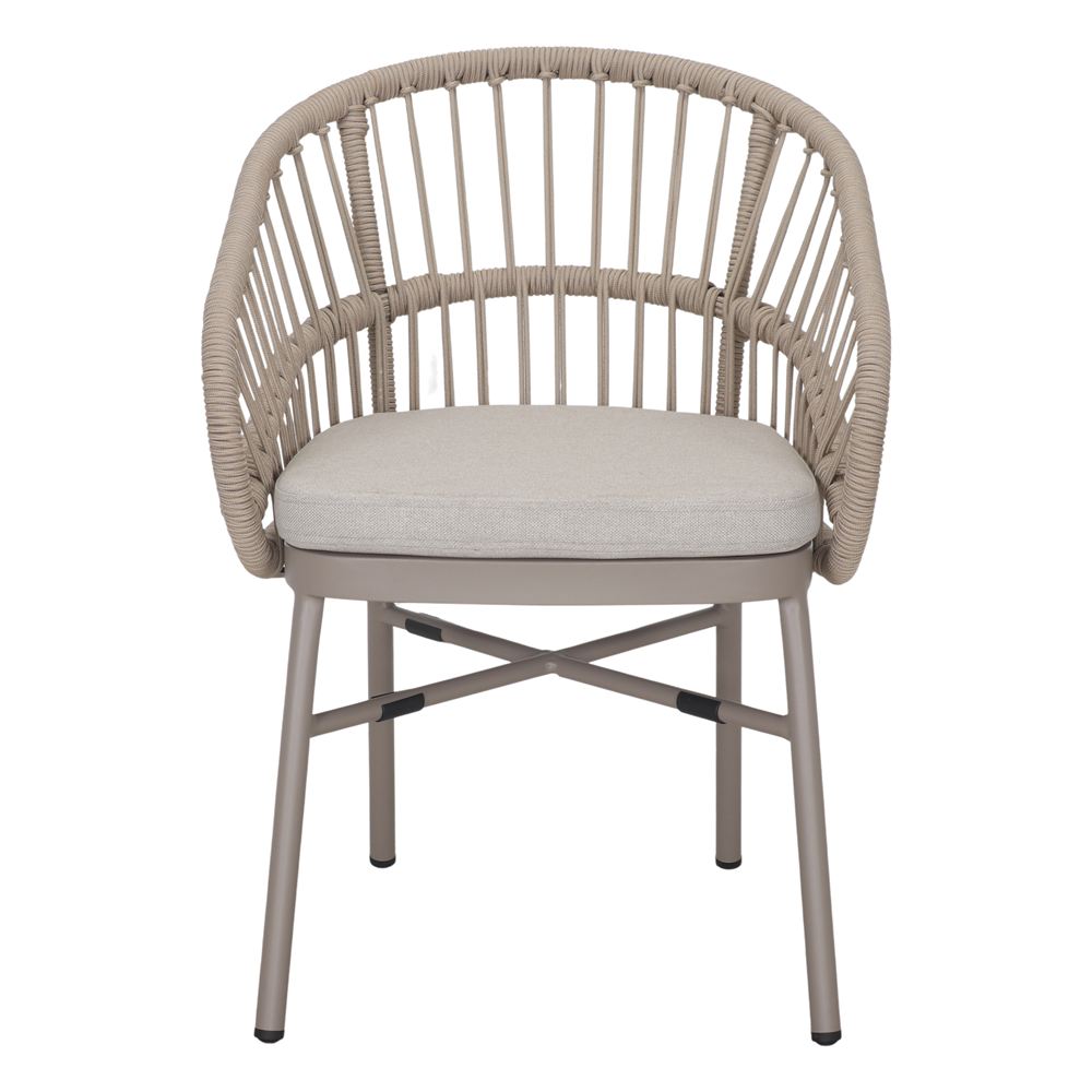 Silla Terraza Exterior Cuerda Beige