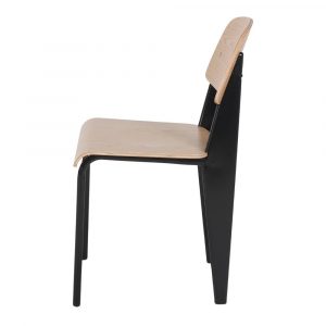 silla nórdica madera patas negras